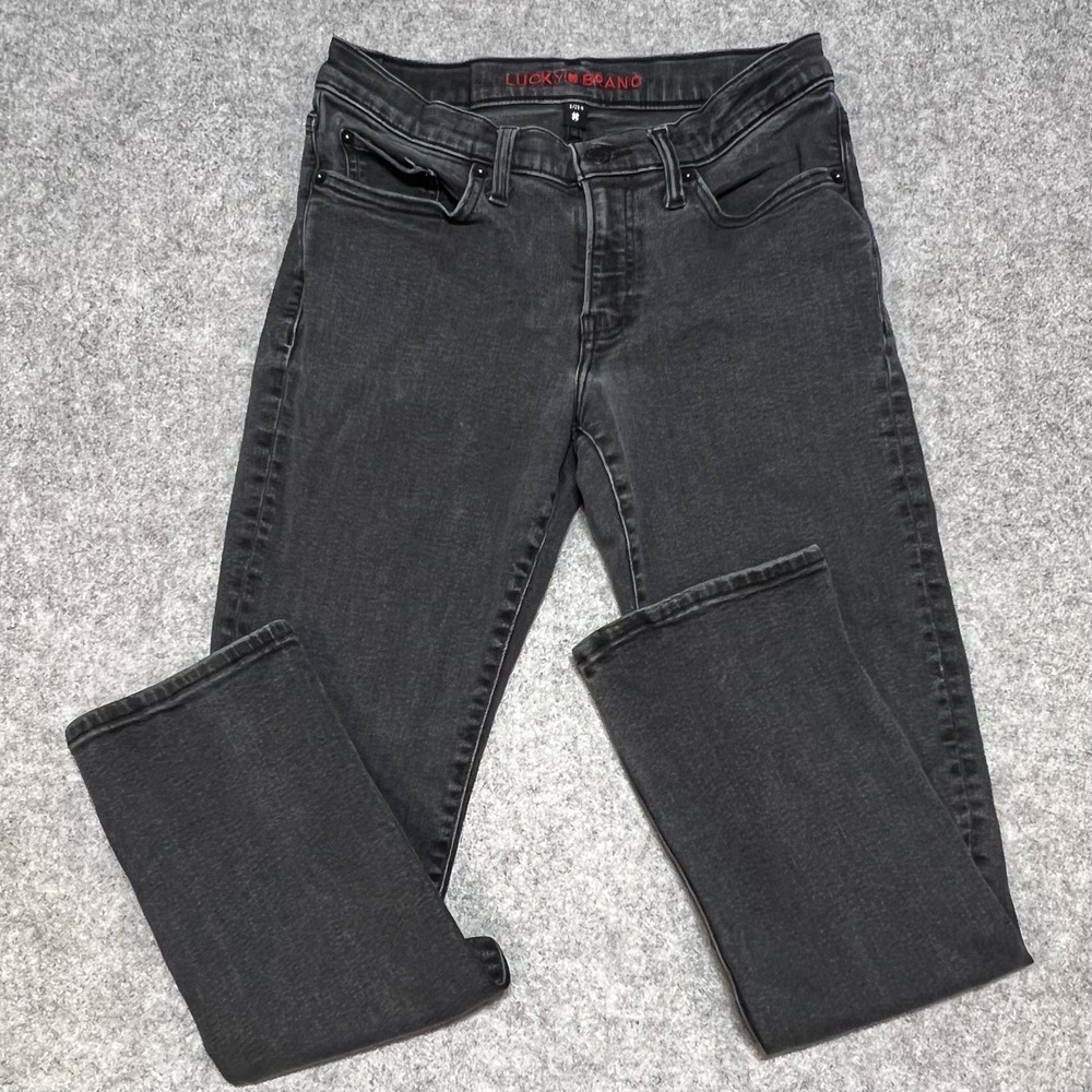 Lucky Brand Sweet Mid Rise Straight Jeans Faded Black Size 8 29 Regularβ